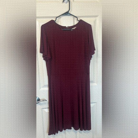 LOFT Burgundy Dress - Picture 1 of 6